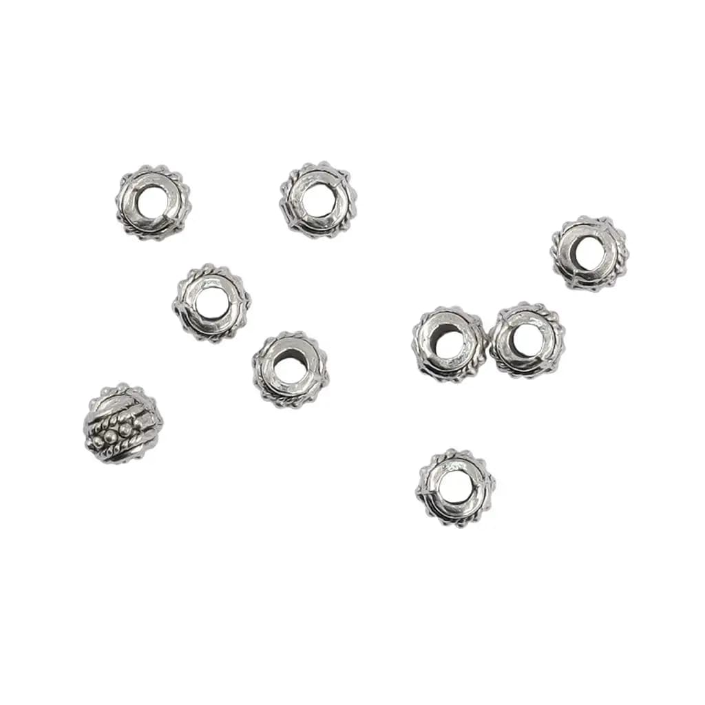 Materiali per Creazione Gioielli Fai da Te: Perline Distanziatrici in Lega, Ciondoli con Foro Grande, Accessori per Braccialetti e Collane con Perline