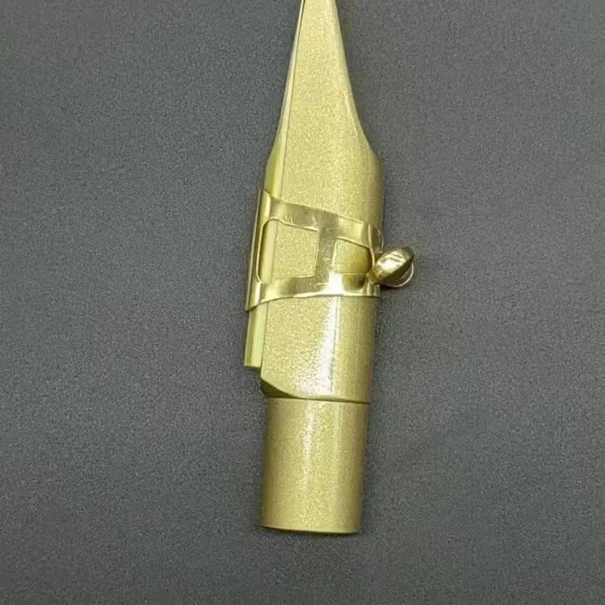 Handmade Metal Saxophone Mouthpiece Non Electroplated Material for Soprano Alto Tenor Sax with Ligature