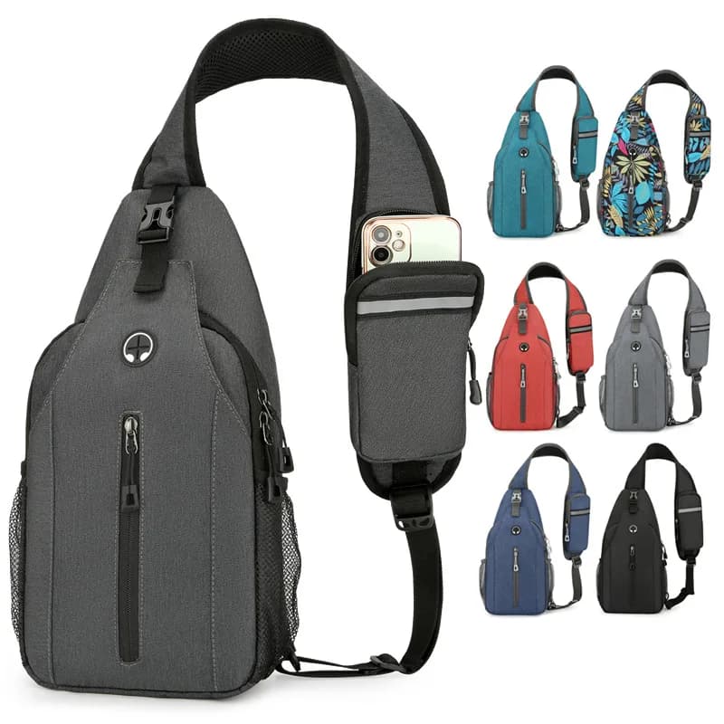 Borsa da petto alla moda da uomo Borsa a tracolla singola da esterno Stampa Borsa a tracolla idrorepellente resistente ai graffi resistente all'usura