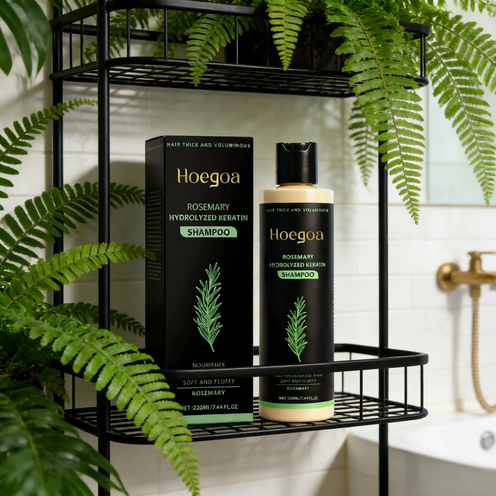 Hoegoa Shampoo for hair to rosemary Volumizing and thickening Strength and oil control Nutre and repair oil for hair adds volume