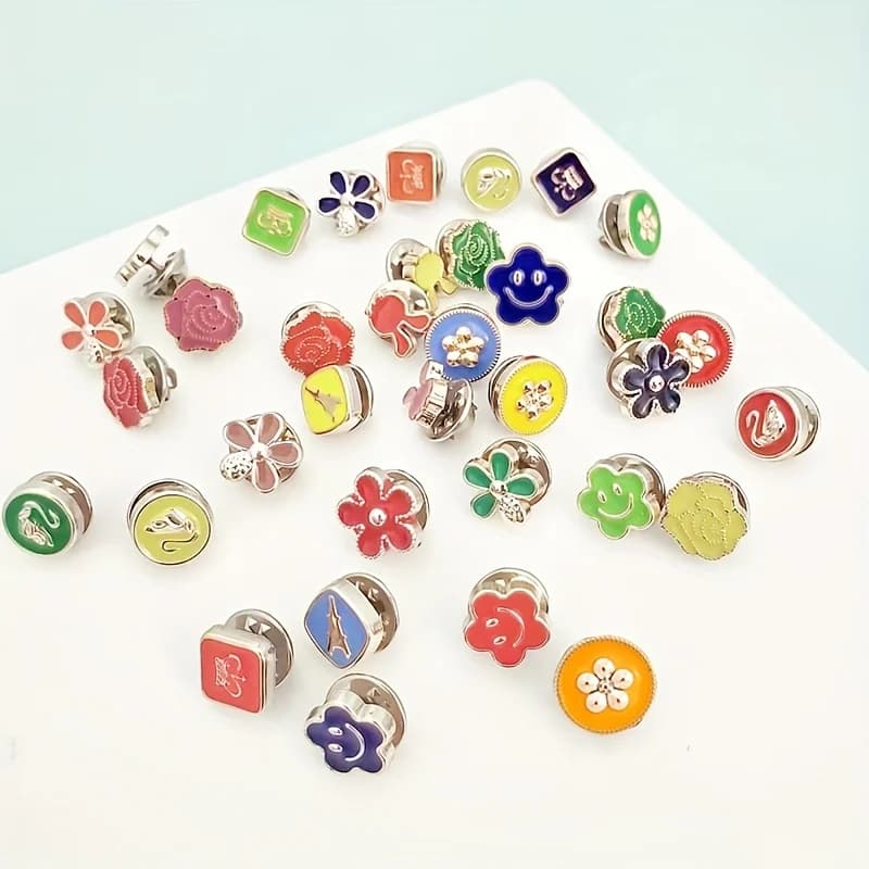 Confezione da 50 bottoni per camicetta invisibili: bottoni in madreperla senza cuciture con elementi di fissaggio nascoste per cardigan e abiti da donna