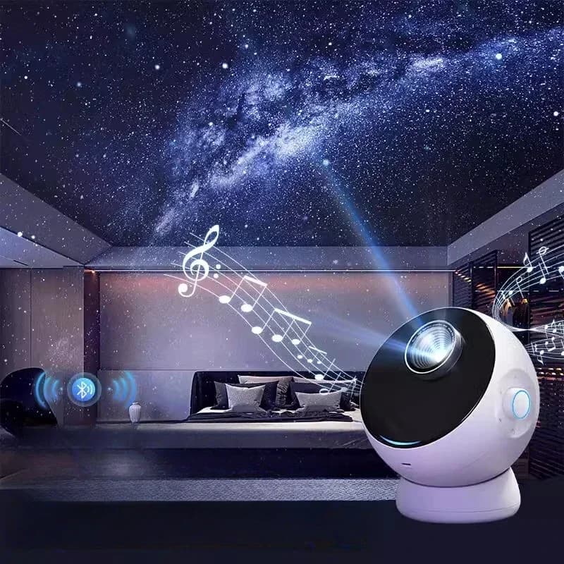 Proiettore Planetario Domestico, Proiettore di Stelle e Galassie, Luce Notturna a 360° ° Altoparlante Bluetooth regolabile per camera da letto, regalo di compleanno per bambini