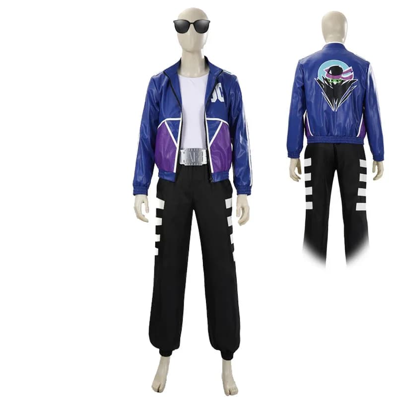 Costume Cosplay Johnny Cage 2026 Hot Sale con Occhiali da Sole MK2, Set Giacca e Pantaloni da Personaggio Cinematografico per Uomo