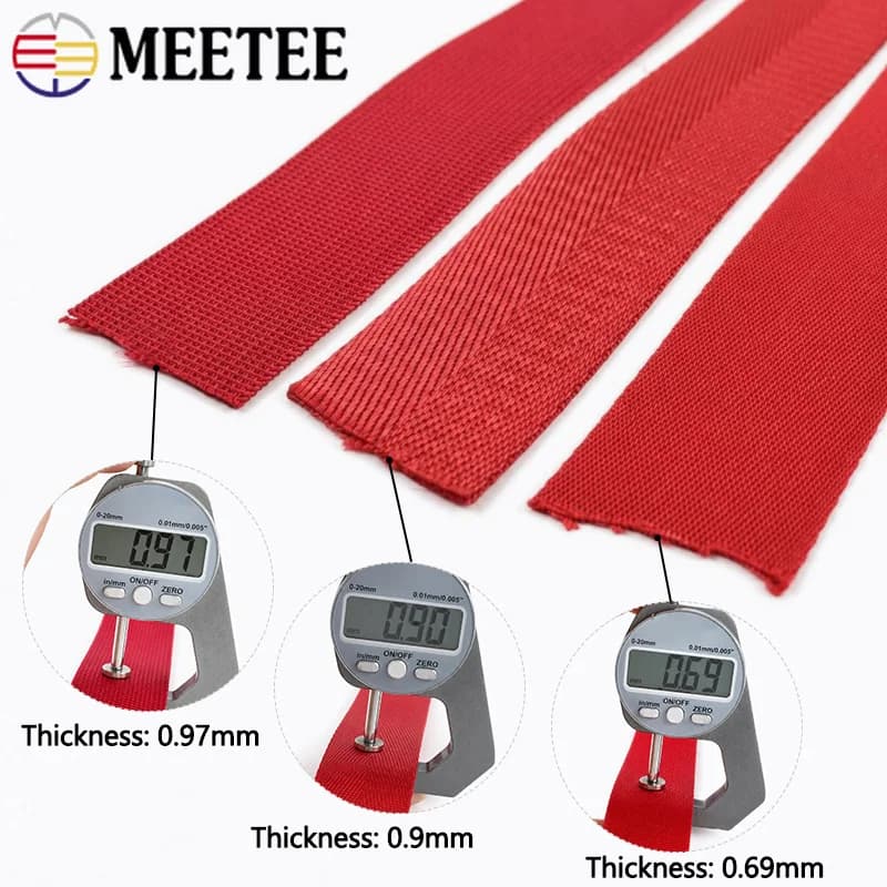 10/20/5M 20-50mm Red Nylon Webbing Tape Bag Strap Garment Decor Band Backpack Luggage Belt Bias Binding DIY Sewing Accessories