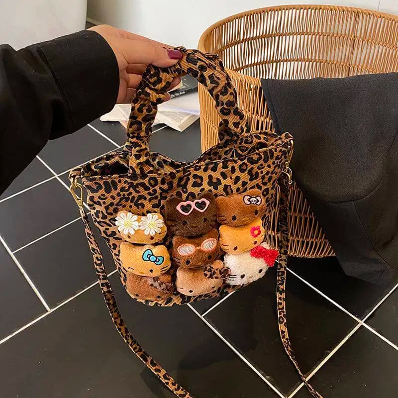 Nuova borsa a secchiello da donna Hello Kitty, borsa a tracolla multifunzionale, graziosa borsa a mano, borsa a spalla alla moda con cartoni animati per le uscite quotidiane