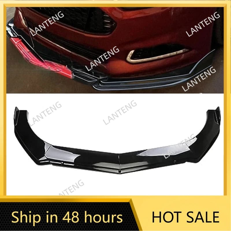 Front Bumper Splitter Lip For F0rd Fusion se Car Spoiler Diffuser Deflector Bumper Cover Body Kit Trims Protector Black