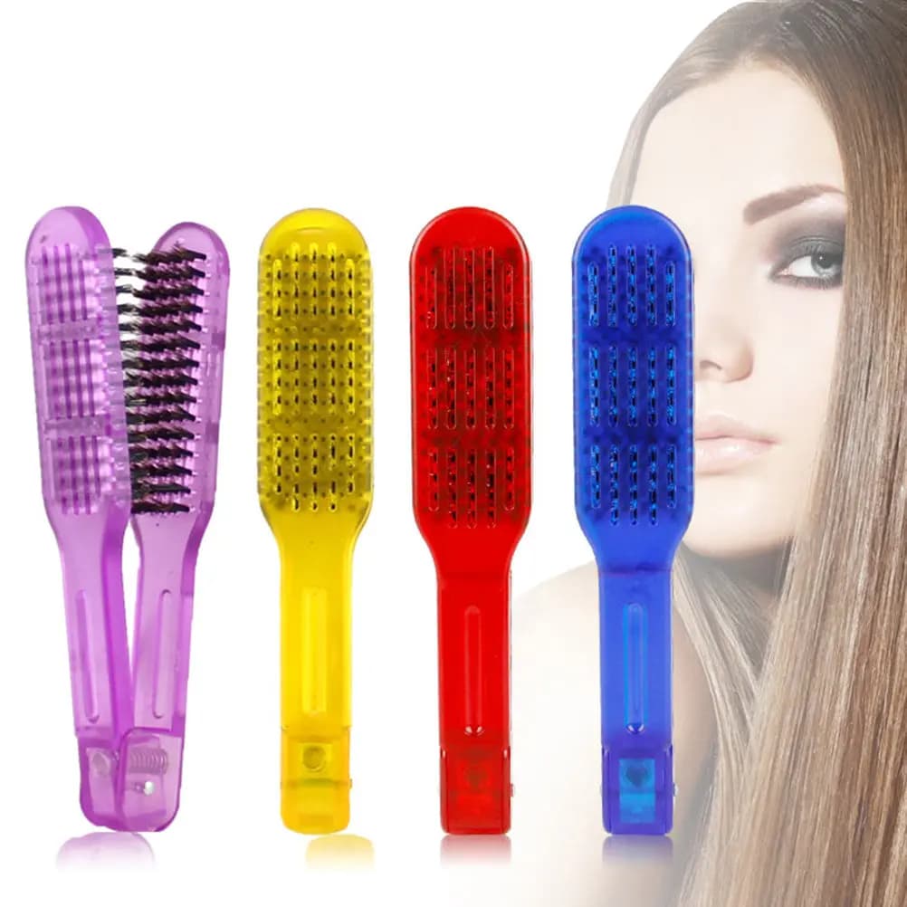 Spazzola per capelli da donna con setole di cinghiale per asciugatura, stiratura e styling, per capelli corti e medi, controllo del frizz, viola