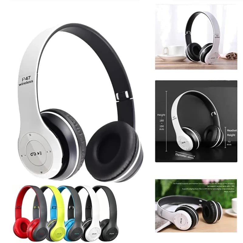 Foldable Wireless Bluetooth Headphones HiFi 3D Stereo Bass Headset Sport Music Gaming Earphone For iPhone Xiaomi Android Phone