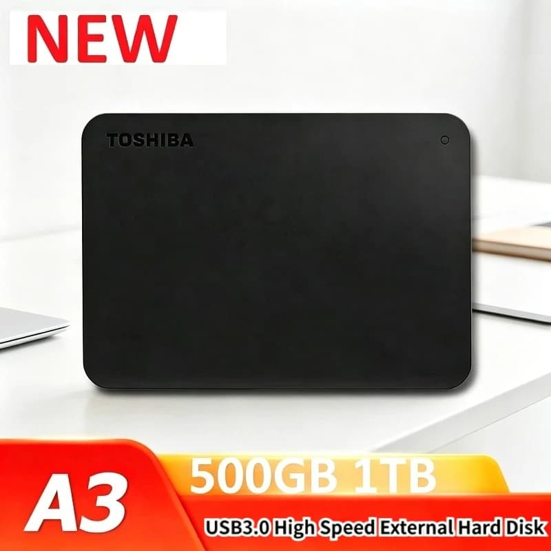 For Toshiba Canvio Basics A3 Portable HDD USB3.0 High Speed External Hard Disk 500GB 1TB 2TB Black