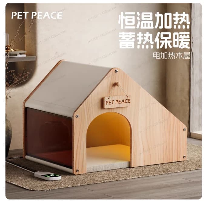 Cuccia Termostatica Chiusa per Animali Domestici | Cuccia Estiva per Gatti/Cani con Coperta Elettrica per Riscaldamento Invernale e Temperatura Costante