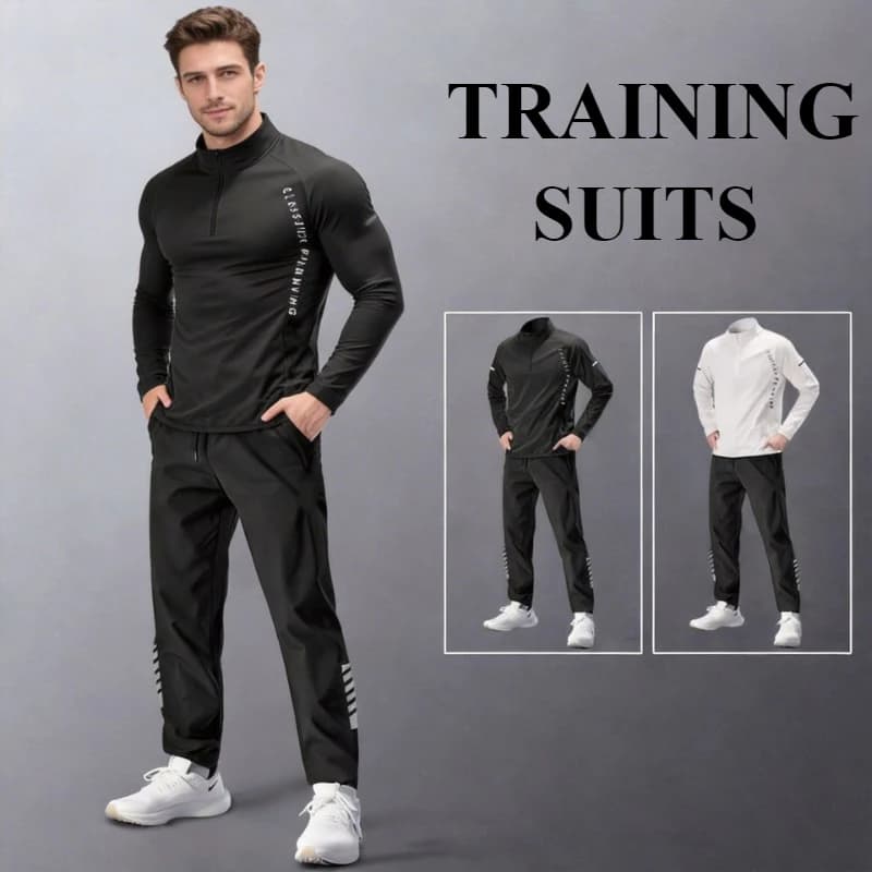 Completo Sportivo da Uomo 2026: Set Allenamento Traspirante con Giacca e Pantaloni per un Comfort Ottimale durante l'Esercizio Fisico