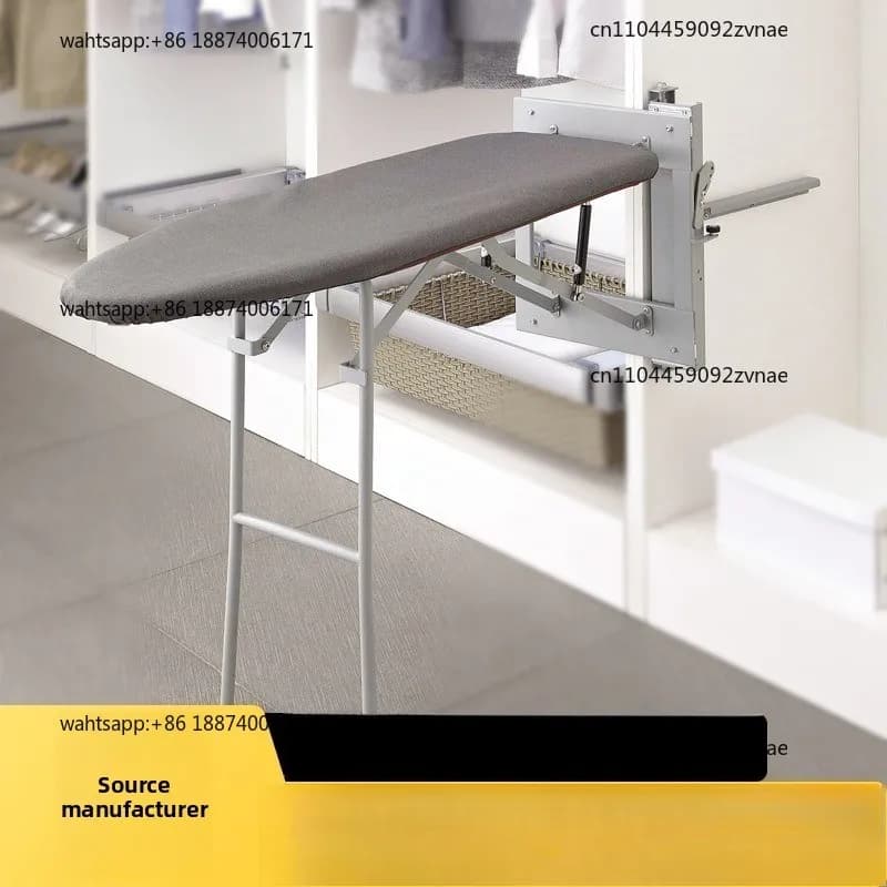 Cloakroom Household folding wardrobe Internal ironing board Hidden ironing board Electric iron rack Push-pull damping
