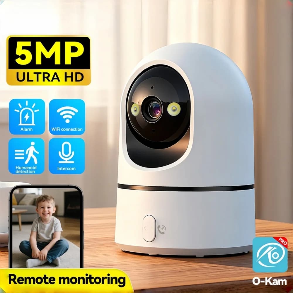 5MP Indoor Smart 360 Telecamera di sicurezza Wifi IP CCTV Sorveglianza wireless Casa Video Colornigth Visione notturna Baby Monitor Camera