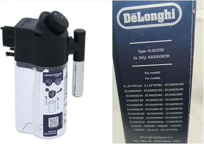 DeLonghi Caraffa per il latte Contenitore per caffettiera Magnifica Evo ECAM290 ECAM220 ECAM293