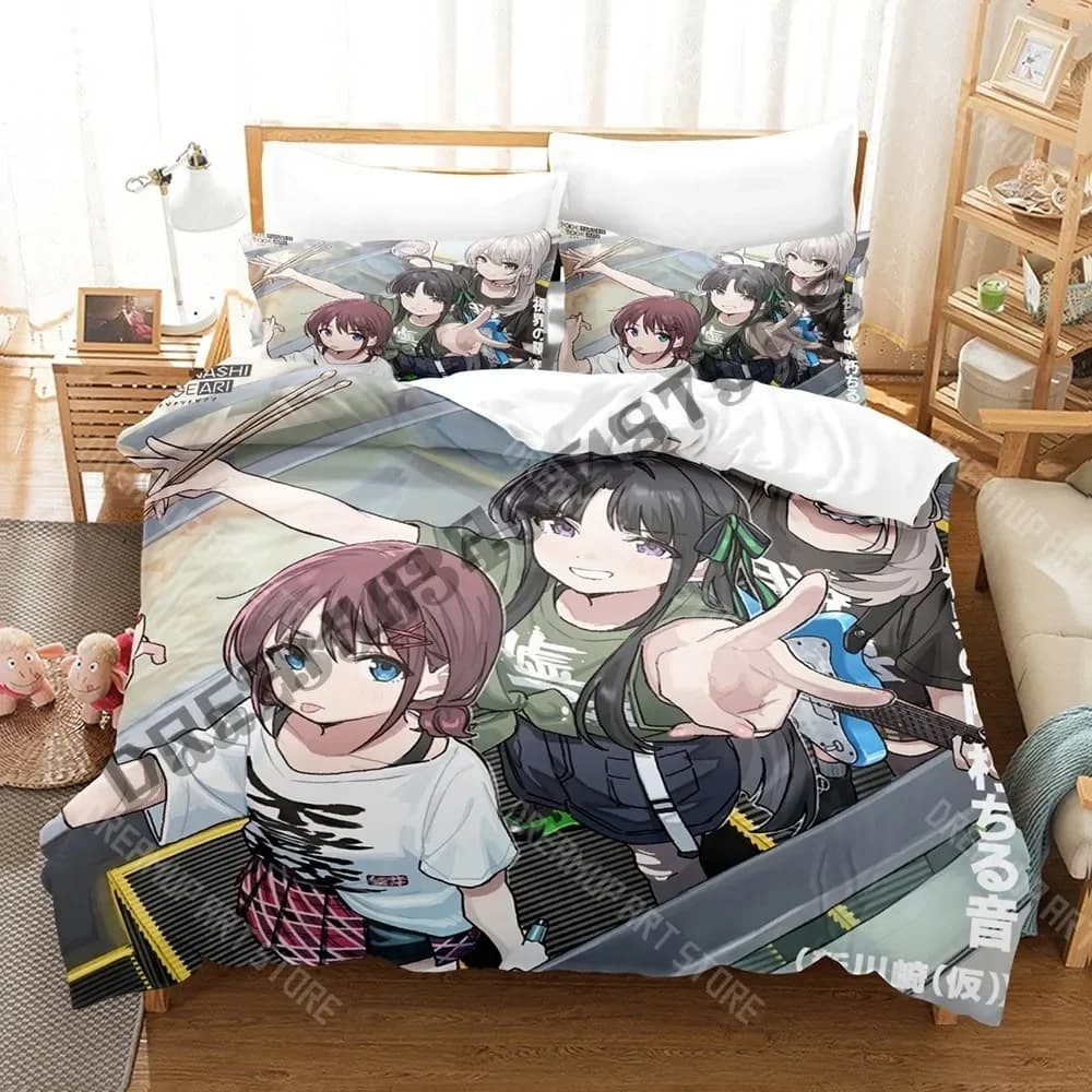 Bed linen set for girls with 3D print Set of single bed linen double full Queen King Size Set of baby bed cover for children for adults Bed linen anime