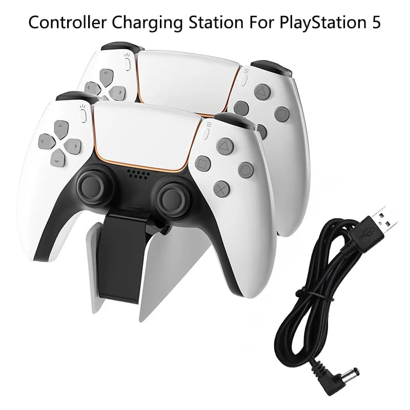 Doppia stazione di ricarica rapida per supporto di ricarica per controller PlayStation 5 per accessori per gamepad PlayStation DualSense Edge