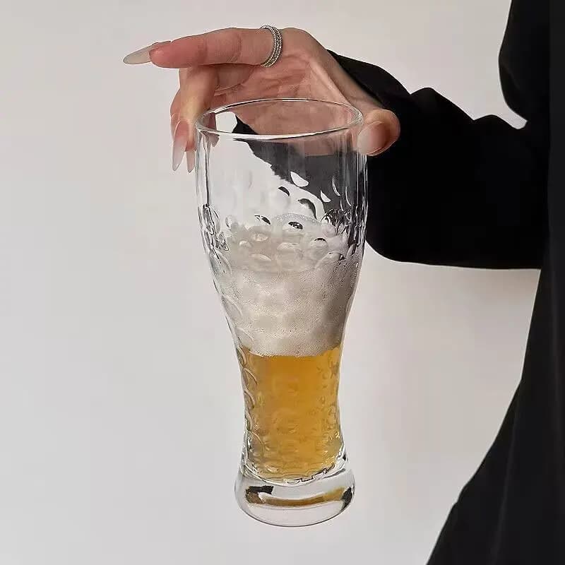 Bicchieri da Birra in Cristallo Inciso di Alta Gamma, Grandi Tazze Creative Spesse per Birra alla Spina, Bicchieri da Vino in Vetro Stile Europeo