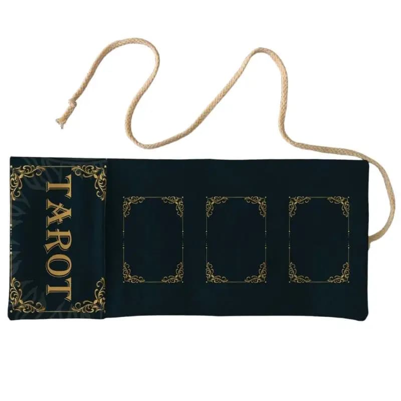 652F Tovaglia Divinazioni Oracoli Mazzo carte Tavolo da gioco Borsa da gioco arrotolabile