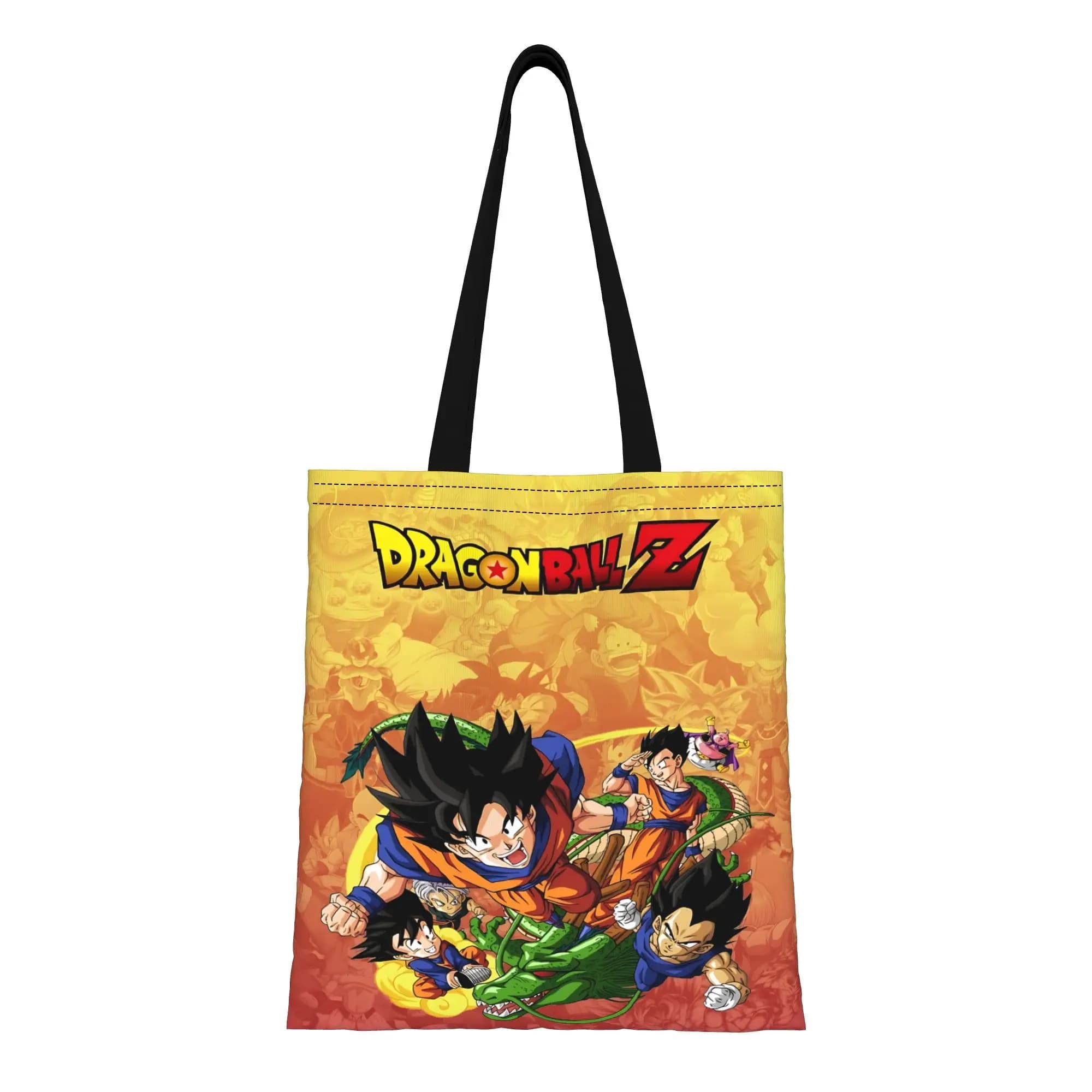 Borsa Tote in Tela Riutilizzabile a Doppio Lato Dragon Ball Funko con Tracolla