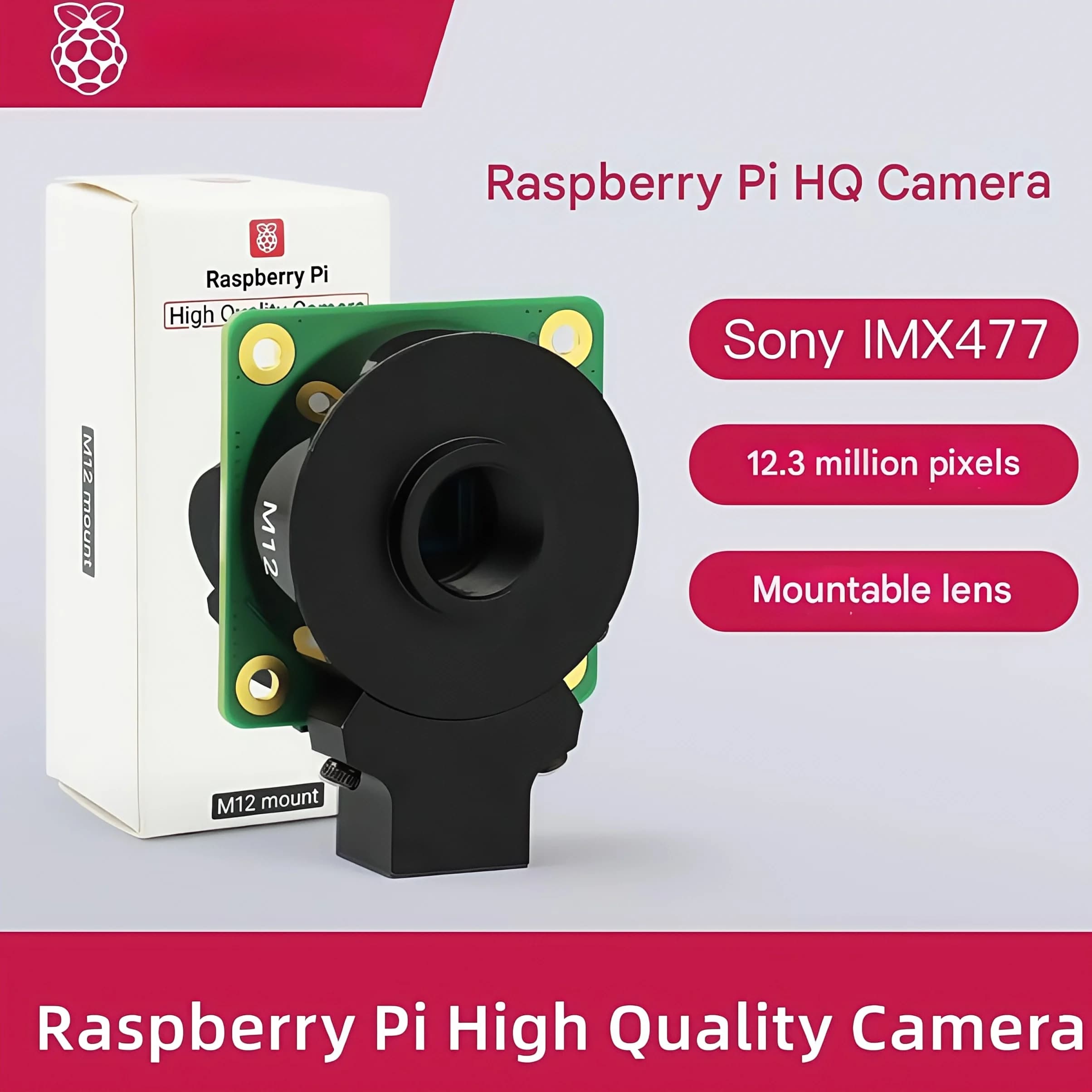 Raspberry Pi High Quality Camera M12 Lens HQ Camera CM12
