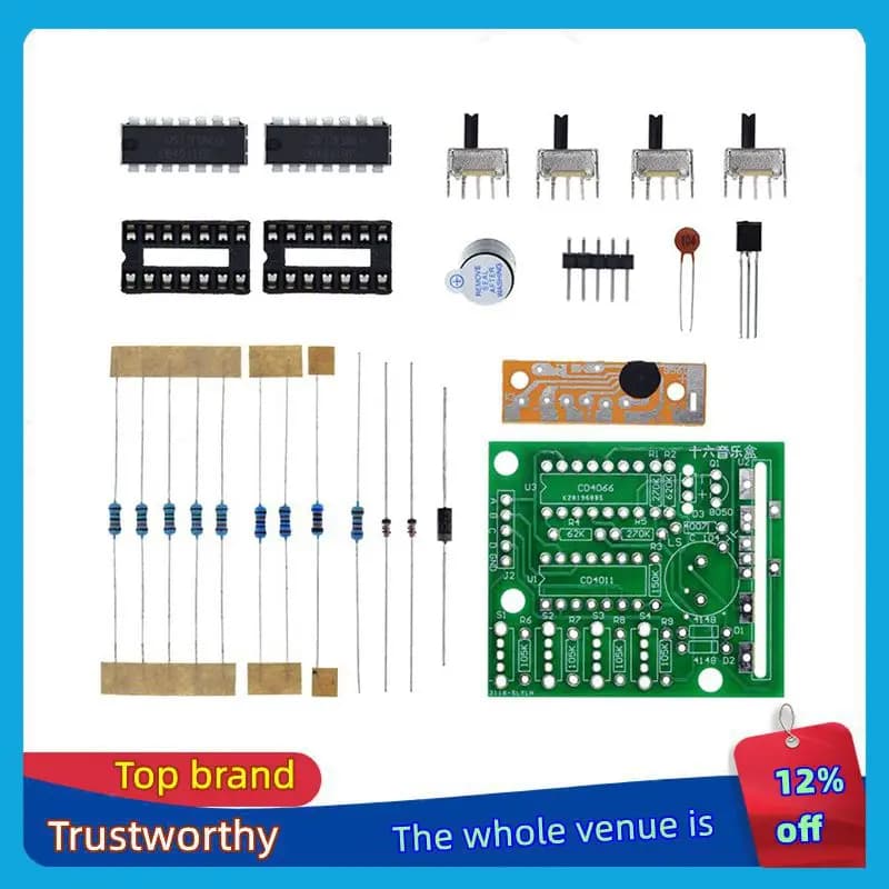 16 Music Sound box BOX-16 Board 16-Tone electronic module DIY Kit Parts components Soldering Practice learning Kits for Arduino