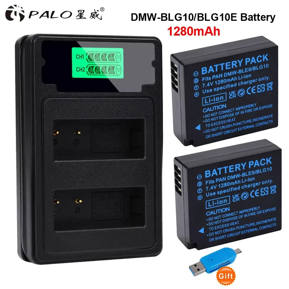 PALO DMW-BLG10E DMW BLE9 BLG10 Battery for Panasonic Lumix TZ100 LX100 GX7 GX80 TZ90 TZ80 TZ91 TZ92 TZ200 GF3 GF5 GF6 Camera
