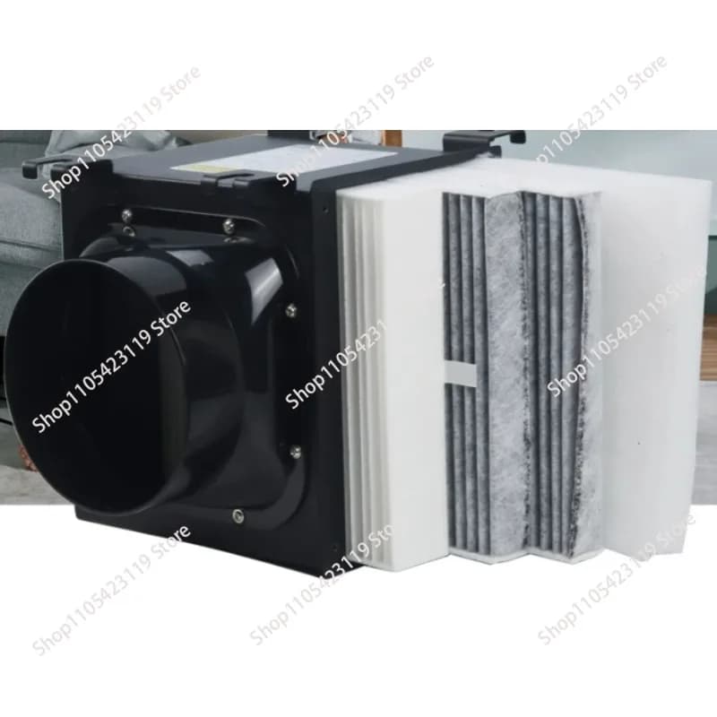 Scatola di ventilazione e purificazione dell'aria 100/150mm con filtro HEPA ad alta efficienza in metallo a carbone attivo per rimuovere PM2.5