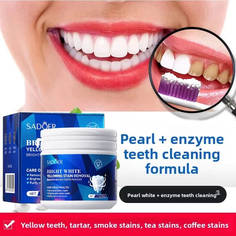 Whitening powder for teeth, Reduces the Macchies and the Plate, Deep Cleansing, Fresh Food, Protects the Magive, Oral Care Tools