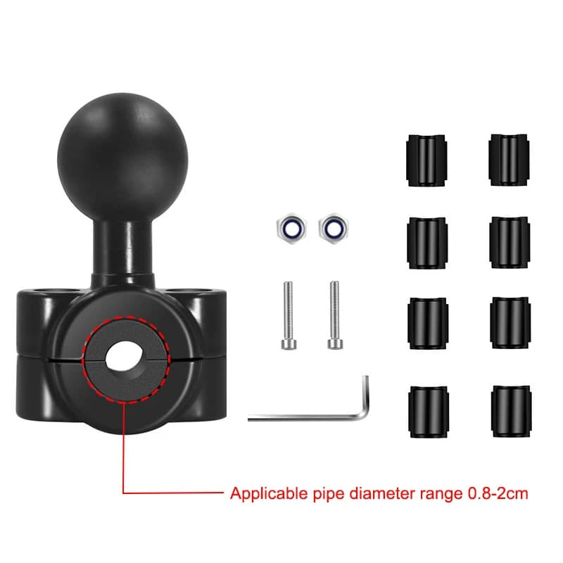 Supporto per telefono cellulare con base per morsetto per adattatore per specchietto retrovisore per bici da moto con testa a sfera da 1 pollice 25 mm base di espansione a sfera