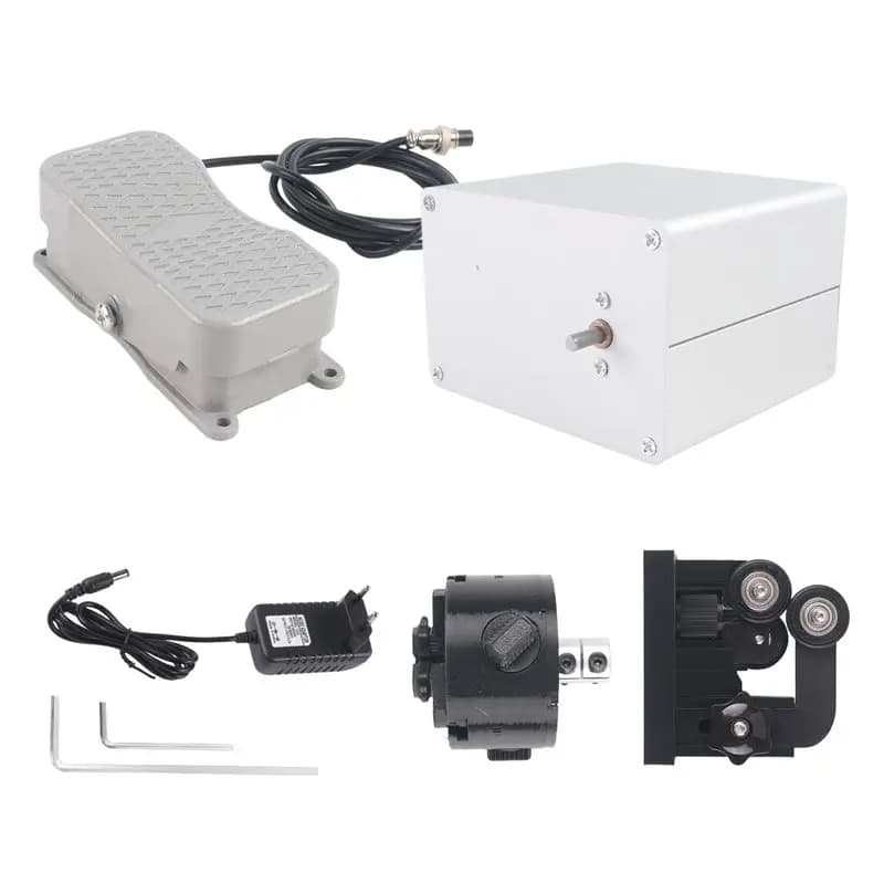 Kit di Riparazione per Canne da Pesca Elettriche, Accessori per Modifica Canne da Pesca Fai-da-Te con Macchina per Incollaggio a Pedale Rotante, Spina EU-A00E