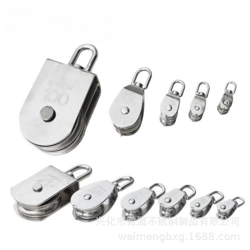 Wire Rope Chain Hoist Stainless Steel Pulley Trolley Fishing Marine Traction Chain Hoist Shackle Pulley Equipment Argani JTH
