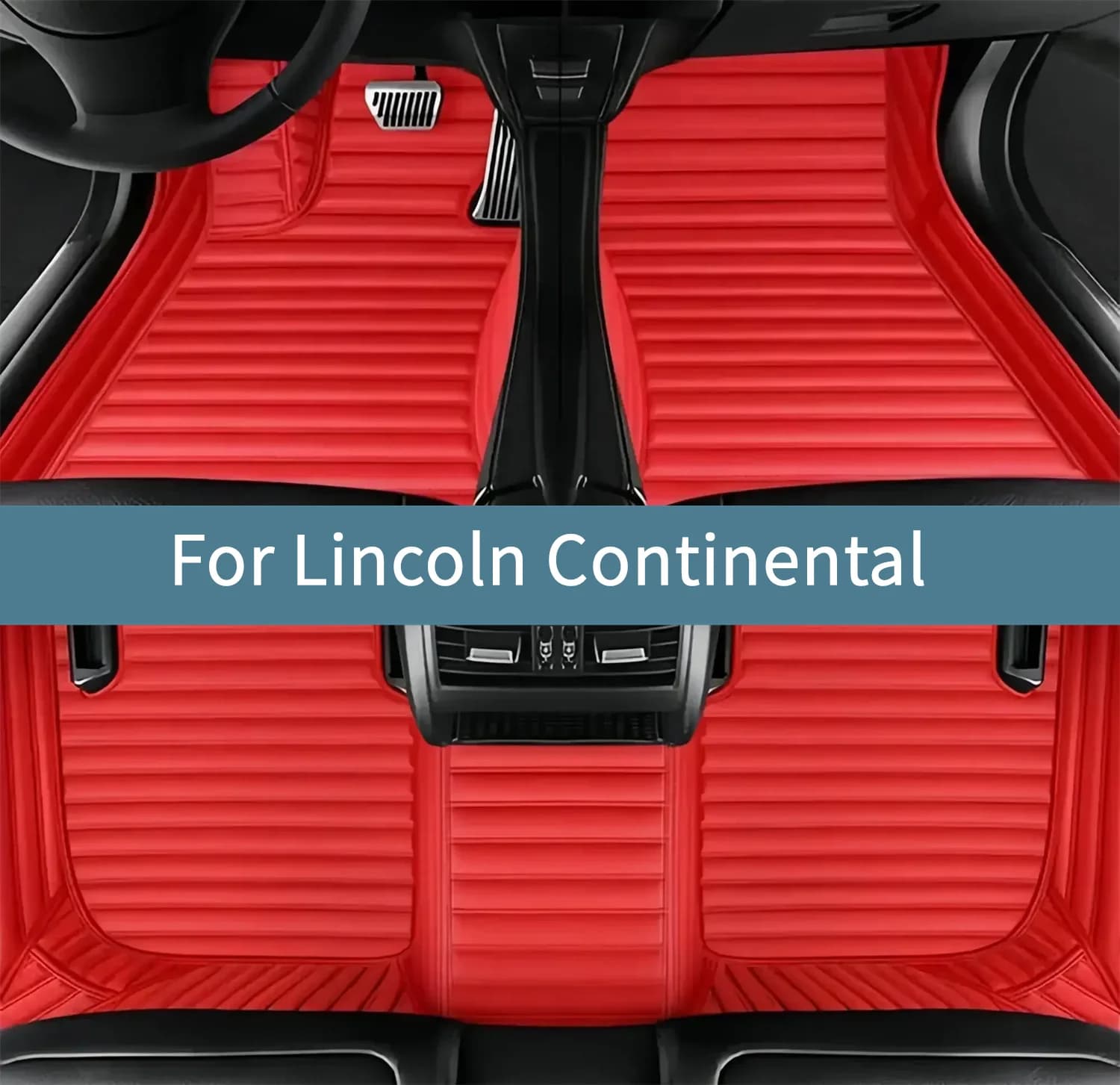 Tappetini per auto per Lincoln Continental 2017 2018 2019 2020 Tappetini in pelle per auto Set completo impermeabile per tutte le stagioni