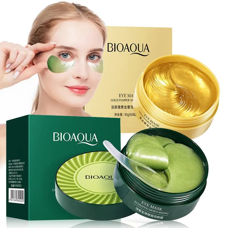 60 pz/scatola BIOAQUA Collagene Maschera Per Gli Occhi Idratante Rassodante Anti Cerchi Scuri Cura Degli Occhi Maschere In Gel Benda Per Gli Occhi di Bellezza Benda Per Gli Occhi