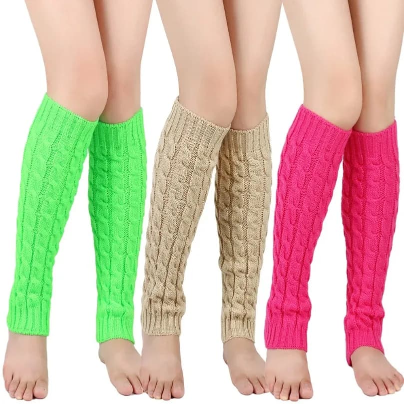 Scaldamuscoli Gamba Women's Winter Warm Hemp Stretch Knitted Slouch Thermal wool cuffs Women's socks Boot socks Soft female thick