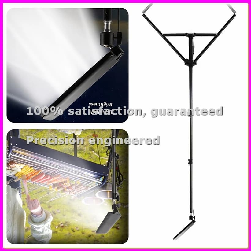 Lampada da Campeggio Ricaricabile USB con Treppiede, Luce da Lavoro 18W, 1680 Lumen, Illuminazione Notturna per Pesca, Campeggio ed Escursionismo-ANKL