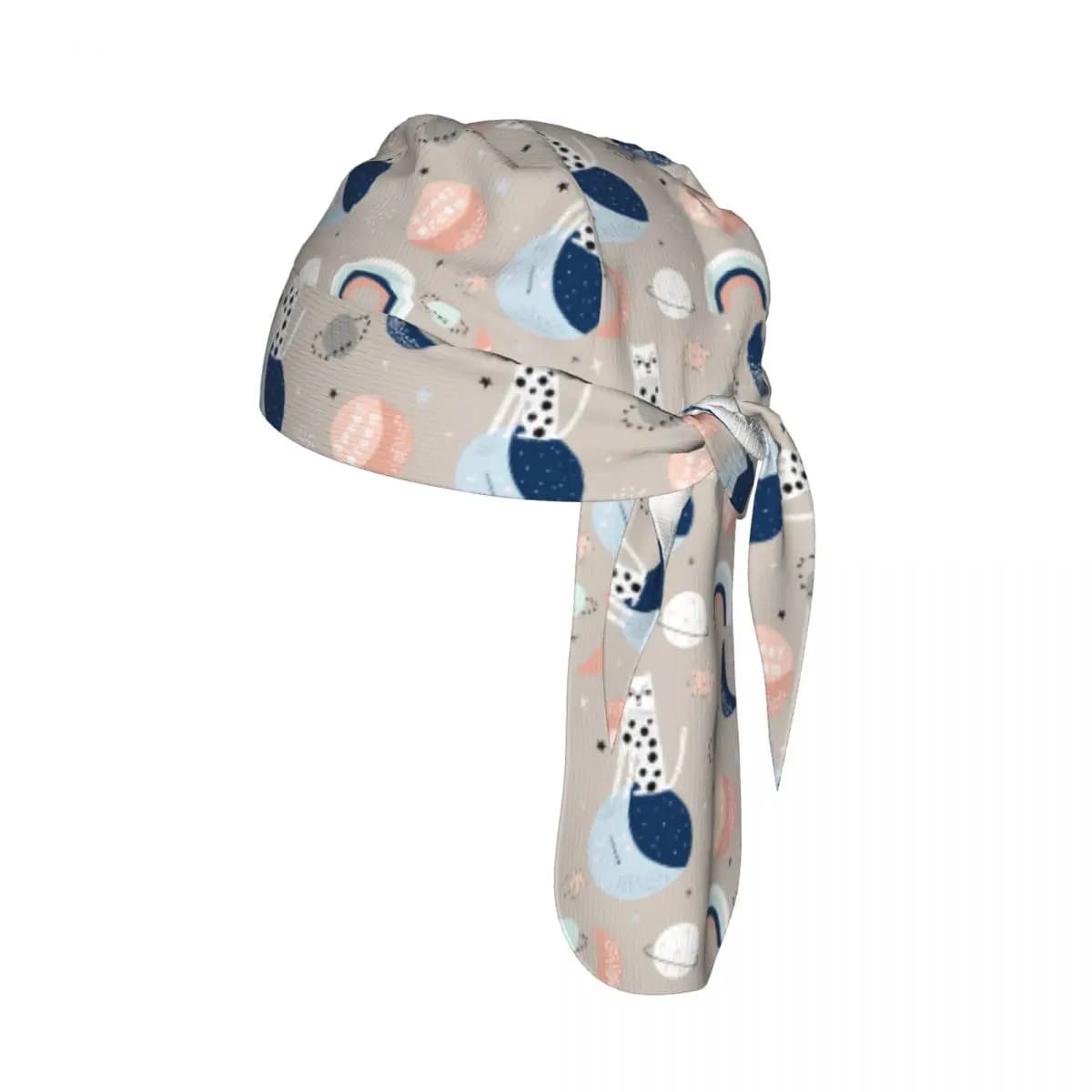Cycling Breathable Cycling Headwear Cat On Moon And Starry Sky Quick-Dry Bicycle Scarf Cap