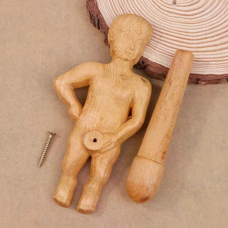 Toilet Roll Holder Priapus Toilet Paper Holder Genitals Wood Bathroom Decorations Bathroom Accessories