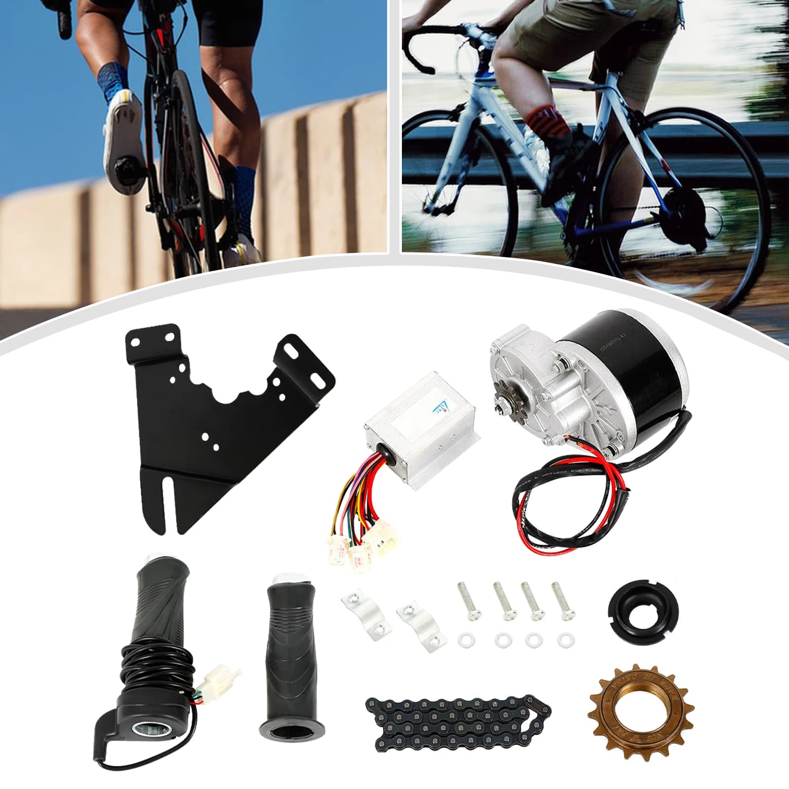 Electric motor with 24V 250W gear reducer with 9 tooth sprocket Brushed DC motor reducer for E-bike bicycle conversion kit