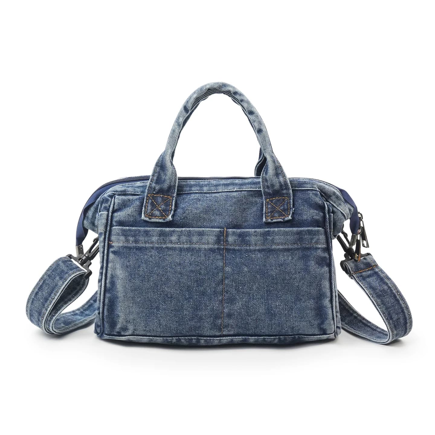 Washed Blue Denim Handbags For Women New In 2026 Canvas Pillow Bags 100% Cotton Cloth Casual Totes Large Capacity Female Package