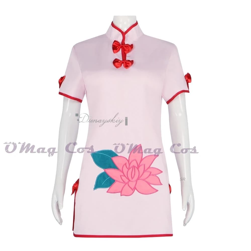 Ranma 1/2 Shampoo Cosplay Cheongsam Parrucca Grembiule Abito Donna Ragazza Convenzione Carnevale di Halloween