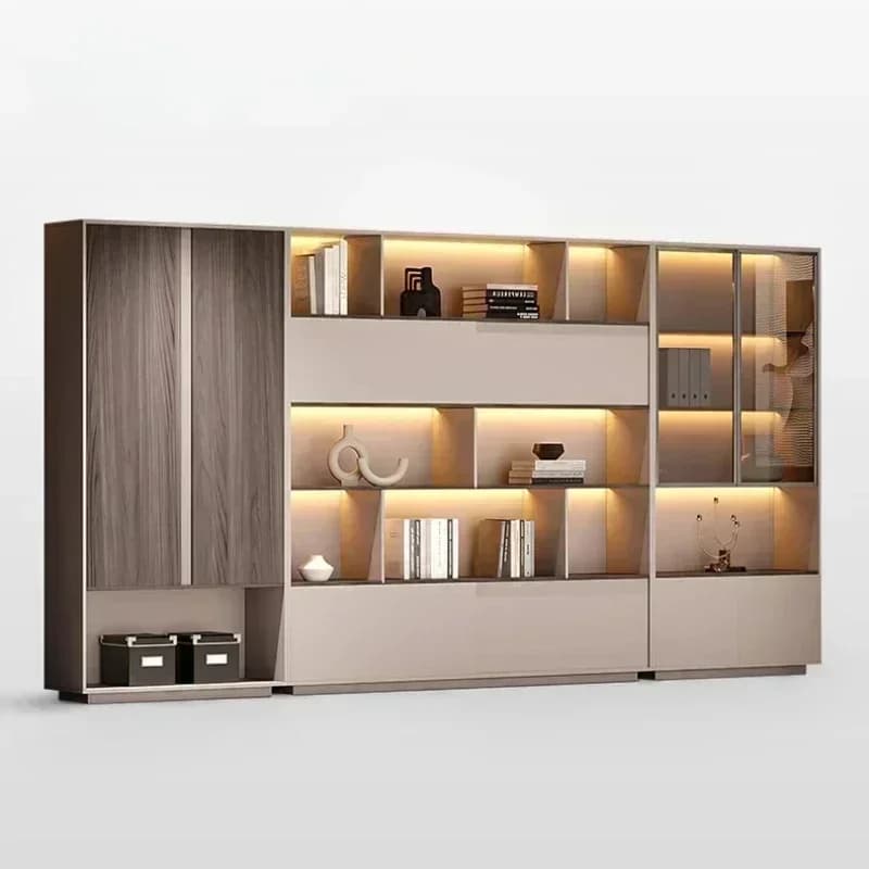 #Boss Manager Luxury Executive Office Desk With Lamp Storage Drawers Computer Desks Bookcase Large Luxury Modern Light Superviso