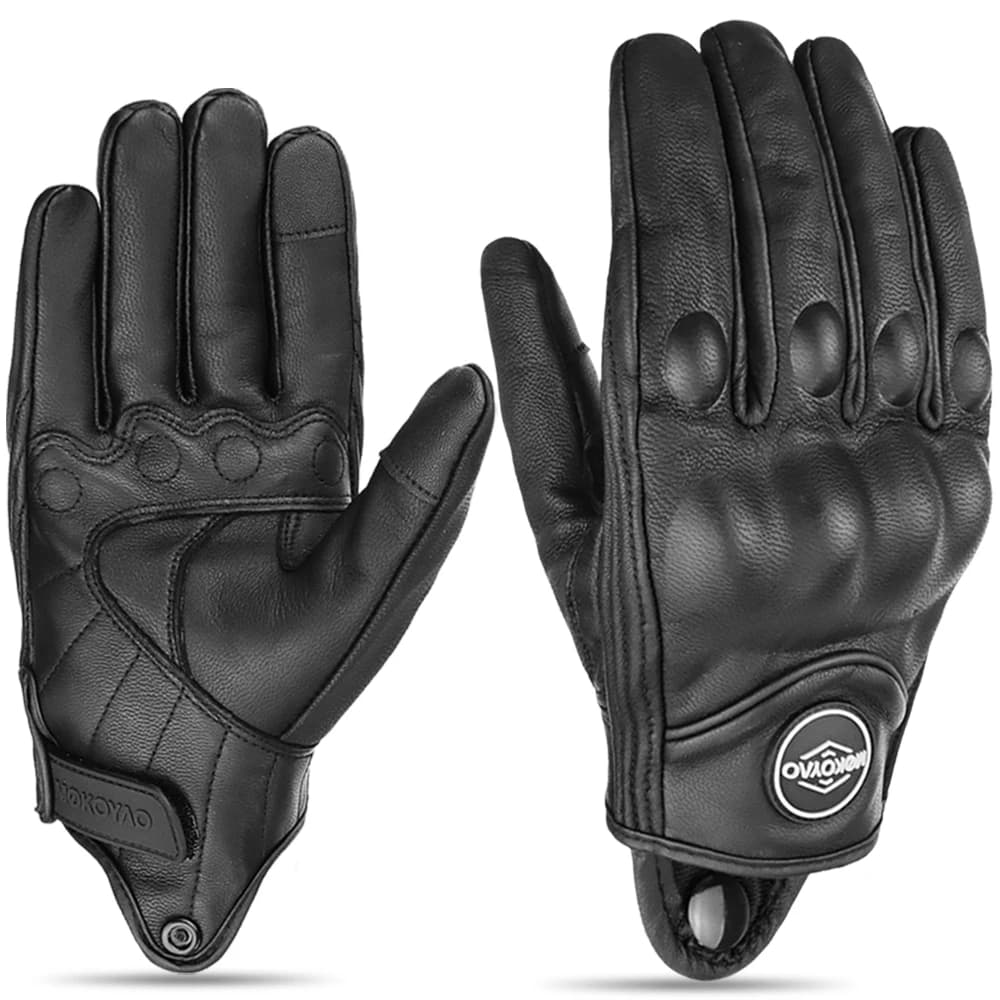Guanti da moto in pelle di capra uomo donna Retro primavera estate moto impermeabile Motocross Racing Street Riding guanti