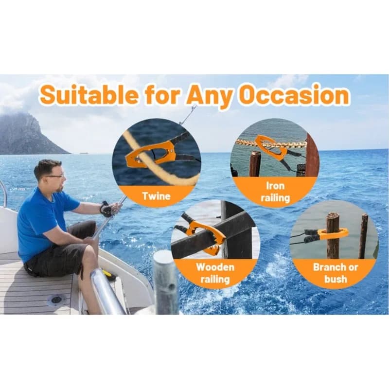 【SPECIALE】Ancora per Kayak con Paracord e Gancio, Accessori per Kayak, Attrezzatura per Canoa, Ancora a Morsetto con Denti