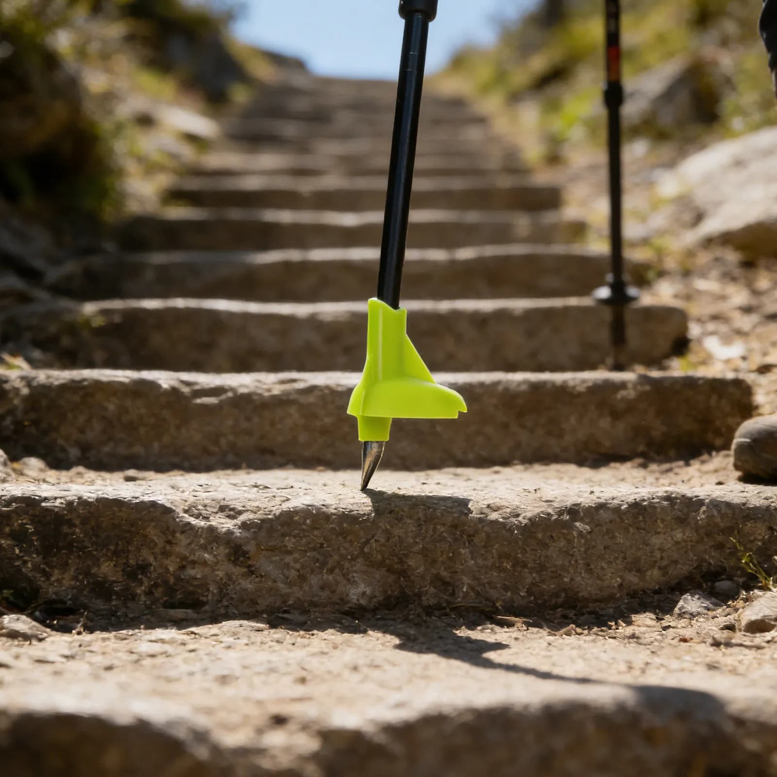 Set di 4 Punte di Ricambio Universali in Nylon e Acciaio al Tungsteno per Bastoncini da Trekking, Sci, Escursionismo e Alpinismo, per Fango e Neve
