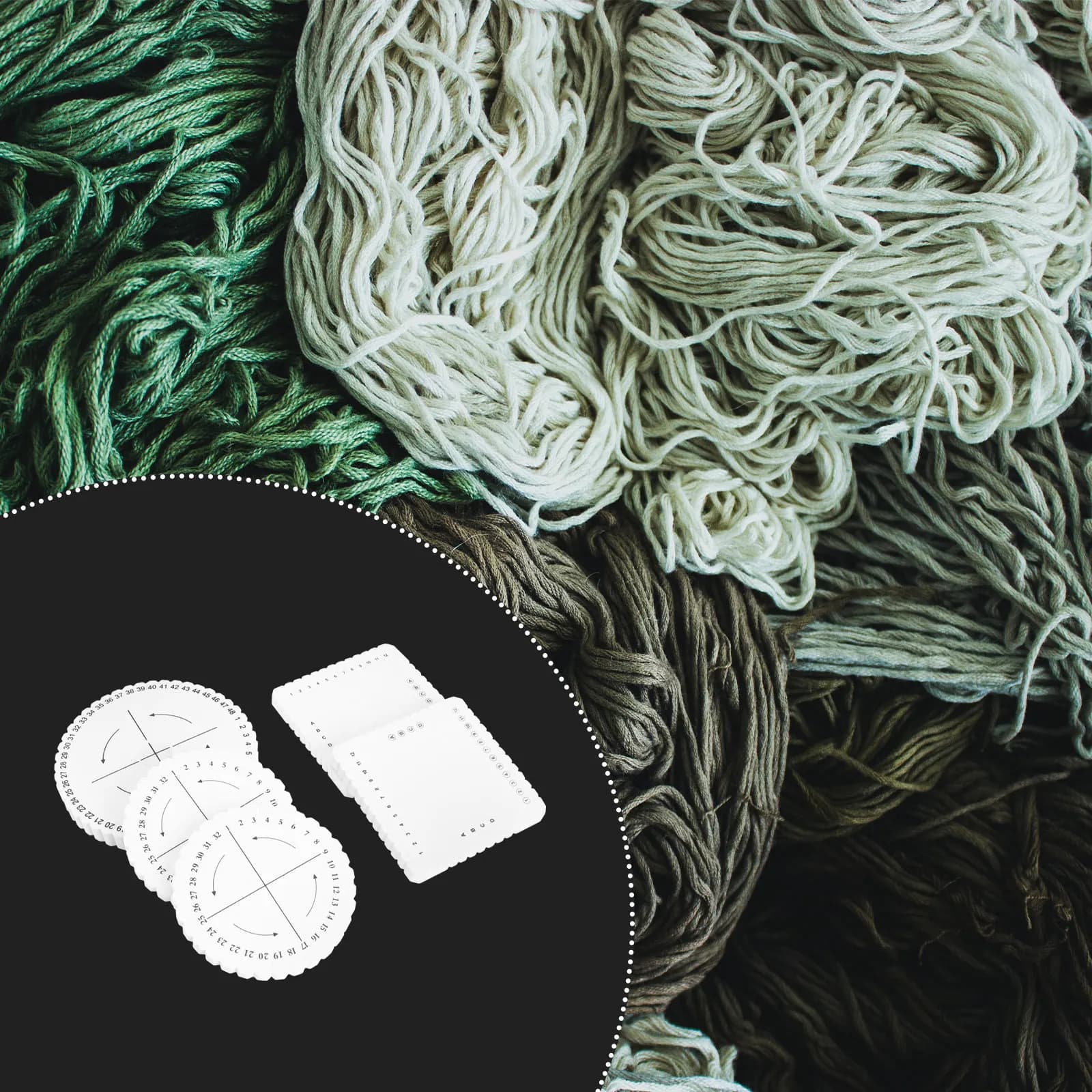 5Pcs Rope Weaving Board Eva Flexible DIY Handmade Bracelet Loom Knitting Disc for Cord Braiding Craft Rope Weaving Board
