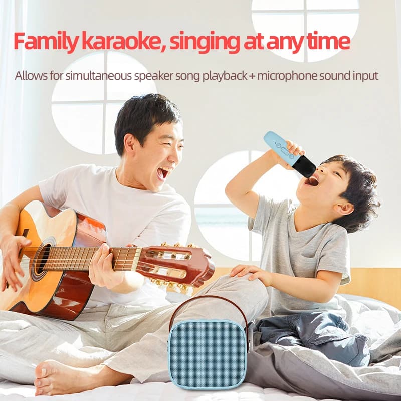 altoparlanti microfono altoparlanti wireless con microfono bluetooth Adjus luci a LED macchina per karaoke altoparlante per karaoke wireless per regalo per bambini