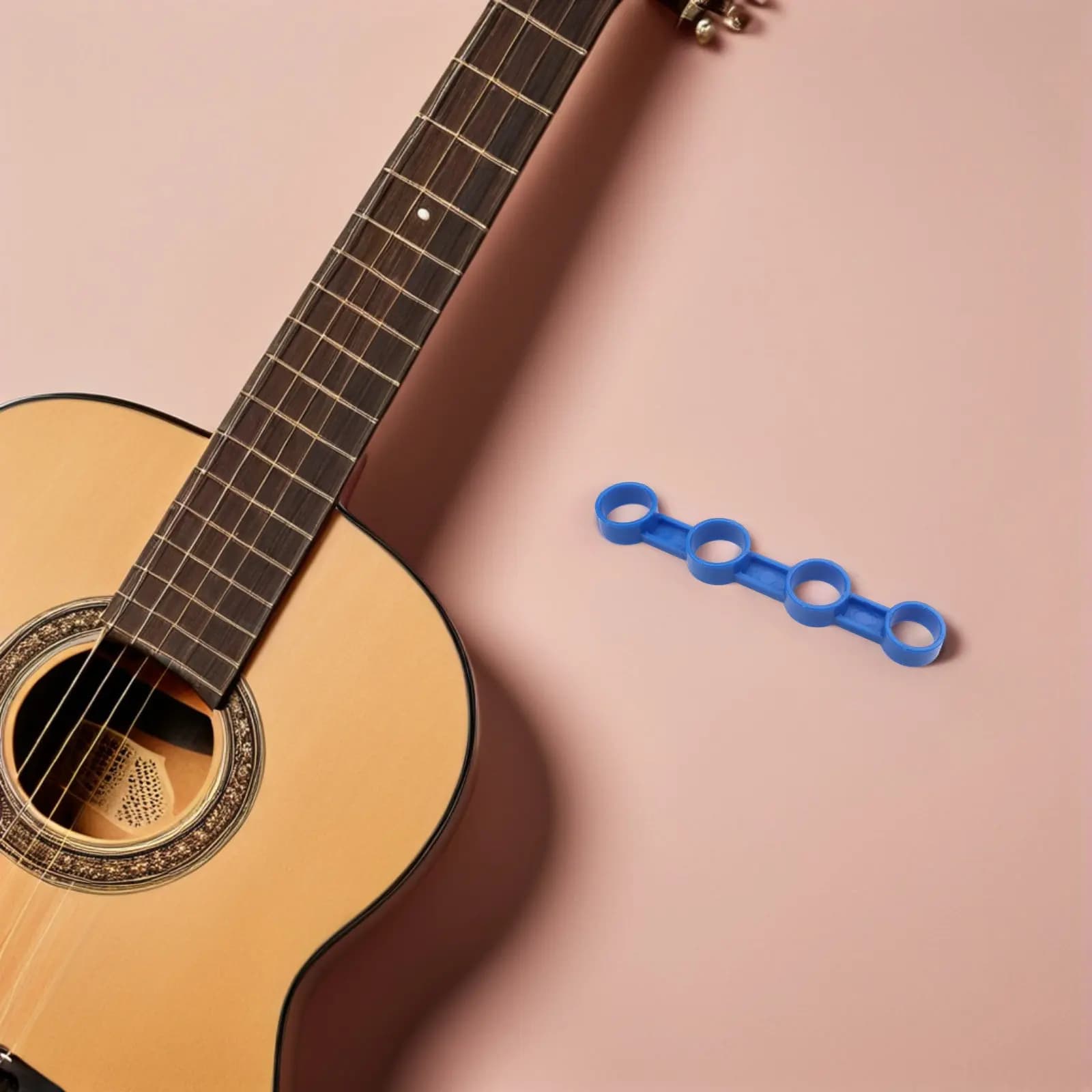 Guanti per l'allenamento delle dita per chitarra, pianoforte e ukulele, per principianti, blu medio, alta resistenza, superficie elastica e liscia