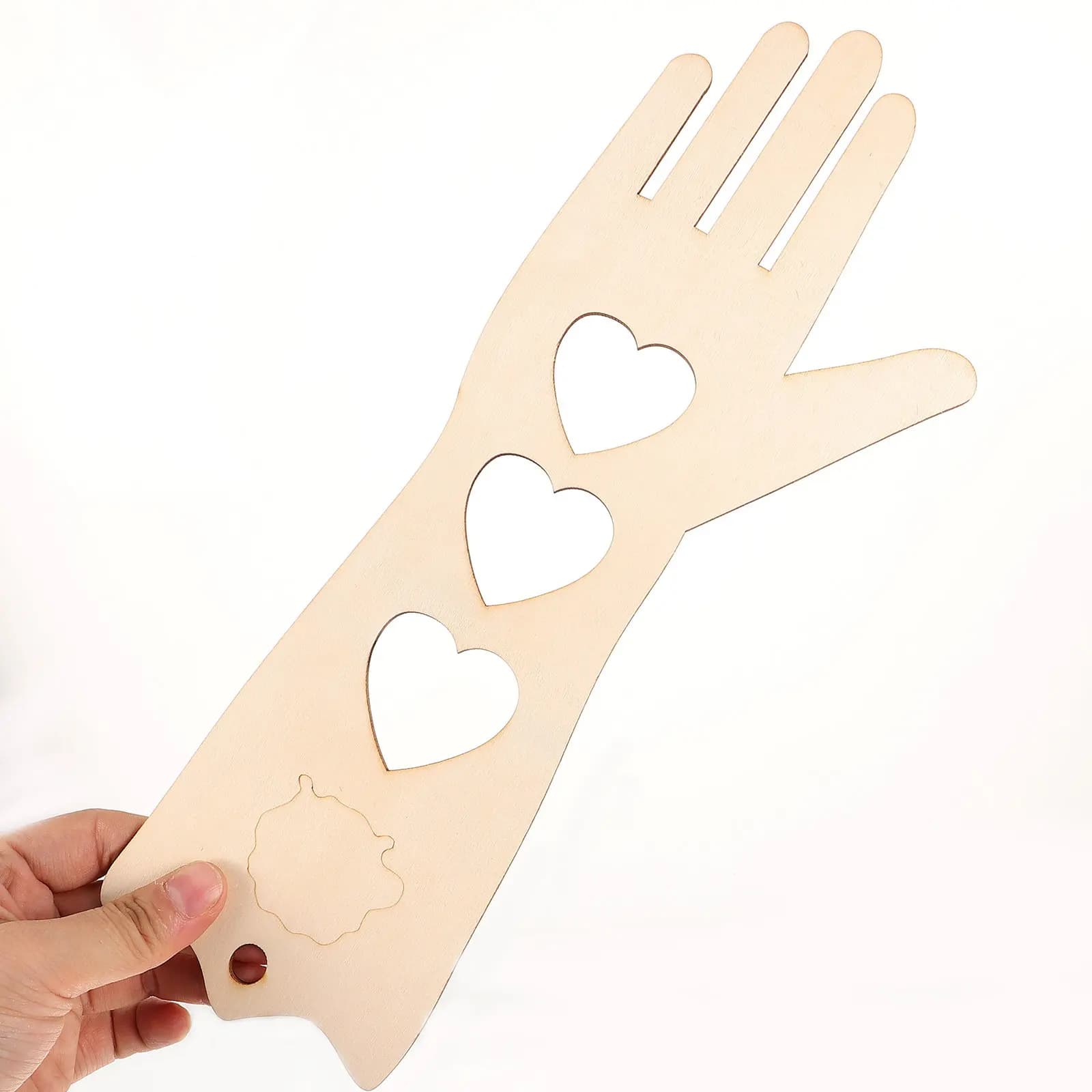 1Pair Wooden Glove Blocker Knitting Form Tool for Handmade Mittens Blocking Shaping Stretching Display Smooth Edges No Snag Yarn