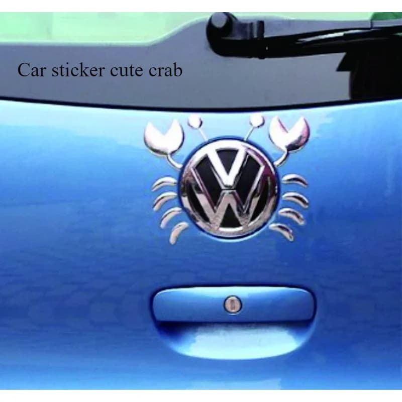 Adesivi per auto con personalità creativa divertente 3D Adesivi decorativi per auto con granchio carino Adesivi decorativi con logo per auto diversi
