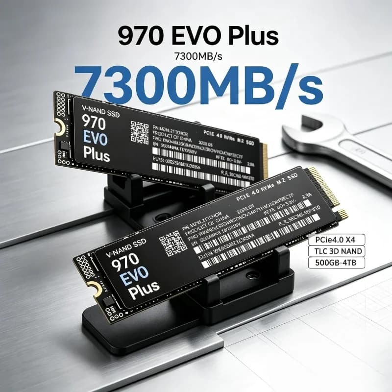 970 EVO Plus NVMe M.2 2280 Internal SSD PCIe 4.0 x4 TLC 3D NAND 7300MB/s 500GB-4TB Gaming Solid Disk for PS5 PC Laptop